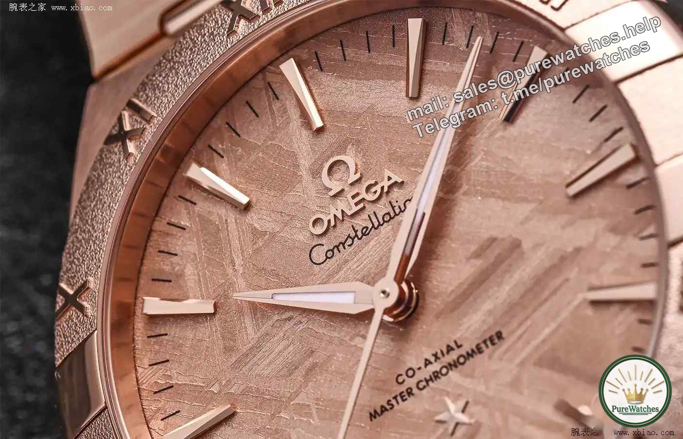 4.5 billion year old meteorite + Weidmann pattern! This gold watch from Omega puts the universe on your hand, and each one is unique in the world!