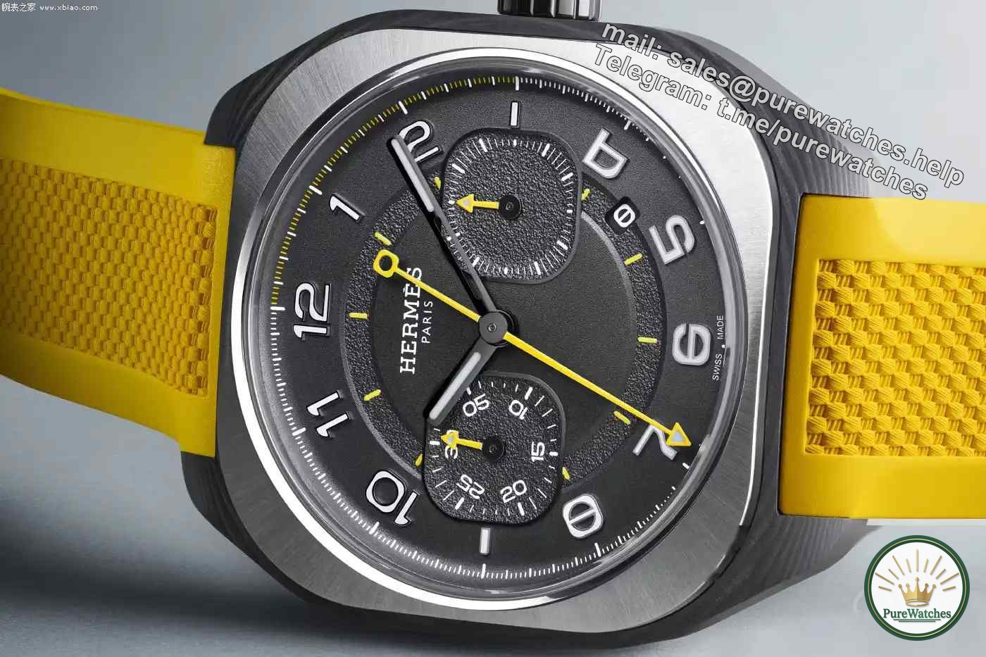 Hermès yellow and black storm! H08 carbon fiber chronograph subverts tradition, own it immediately for 91,000 yuan!