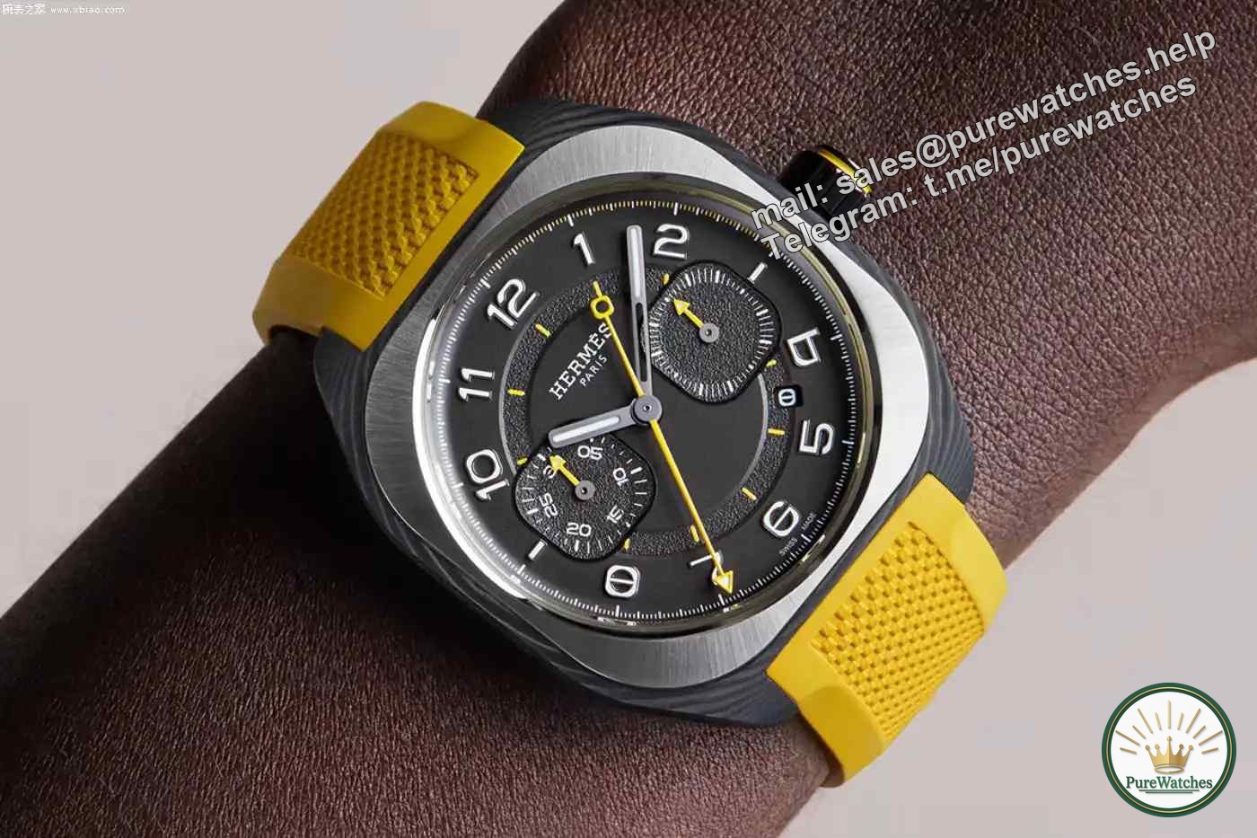 Hermès yellow and black storm! H08 carbon fiber chronograph subverts tradition, own it immediately for 91,000 yuan!