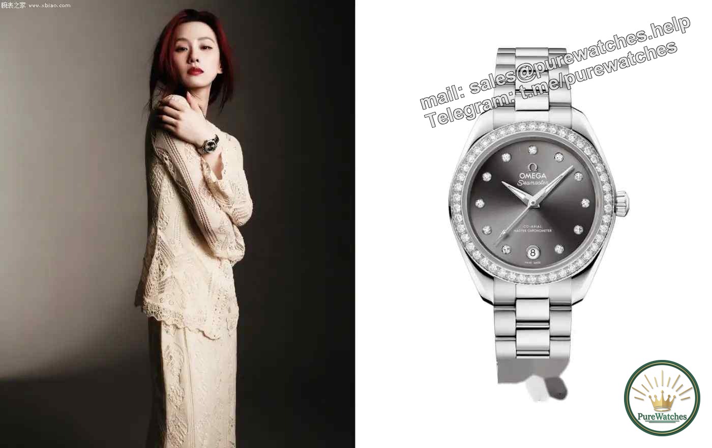 Liu Shishi’s same model of Omega Seamaster made a stunning appearance! Diamond bezel + 150 meters water resistance, an elegant choice for working women