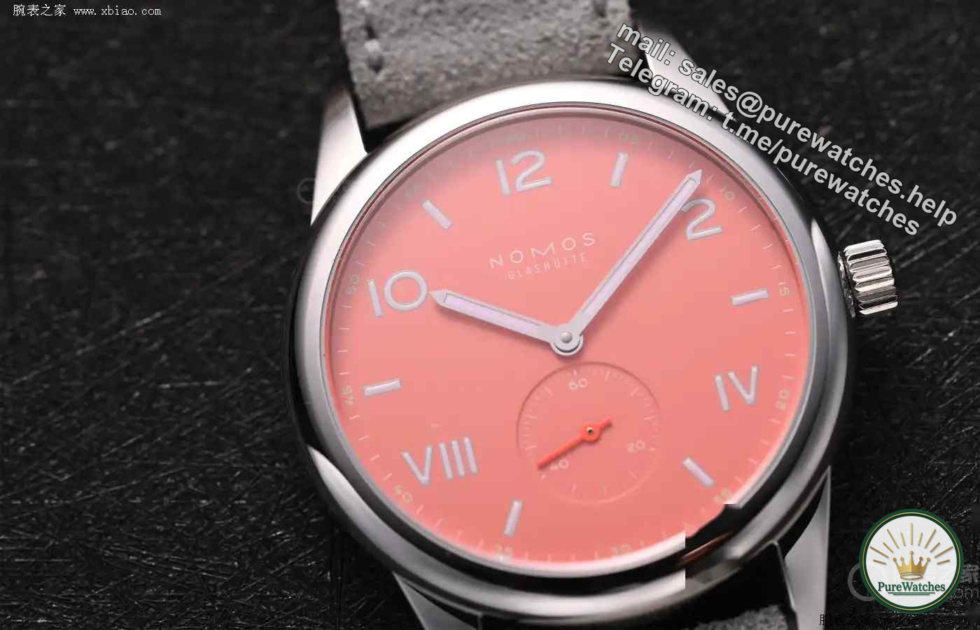 A touch of gentle pink on your wrists in autumn and winter! NOMOS coral pastel watch brightens up boring outfits