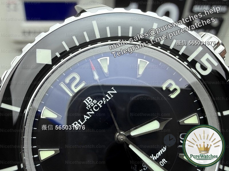 ZF factory Blancpain Fifty Fathoms Ultimate Edition actual test: full circle of sapphires + Swiss luminous, can a replica watch be so top-notch?