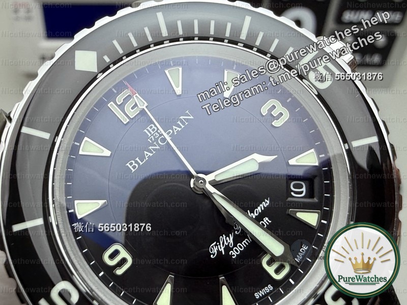 ZF factory Blancpain Fifty Fathoms Ultimate Edition actual test: full circle of sapphires + Swiss luminous, can a replica watch be so top-notch?