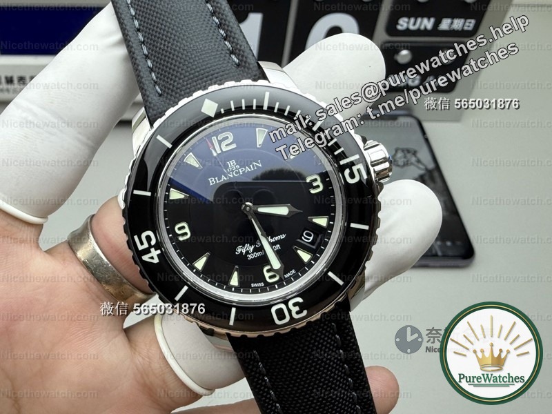 ZF factory Blancpain Fifty Fathoms Ultimate Edition actual test: full circle of sapphires + Swiss luminous, can a replica watch be so top-notch?