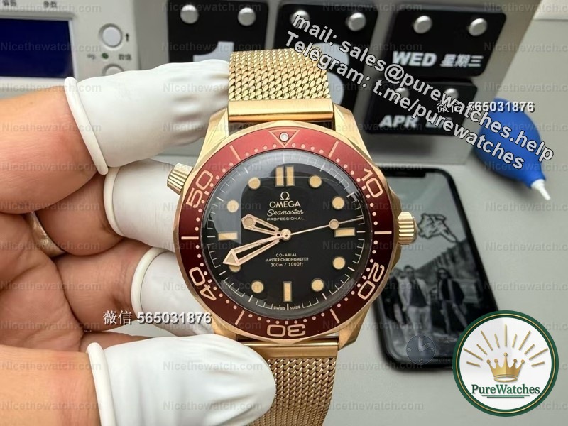 Wear it for a flattering feel! VS factory Haima 300 bronze gold is equipped with 8806 integrated movement, which is ridiculously stable