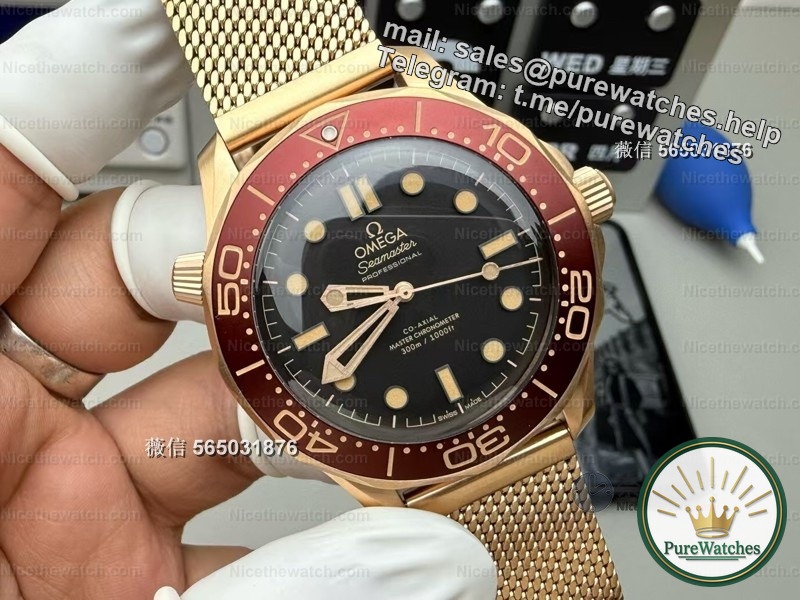 Wear it for a flattering feel! VS factory Haima 300 bronze gold is equipped with 8806 integrated movement, which is ridiculously stable