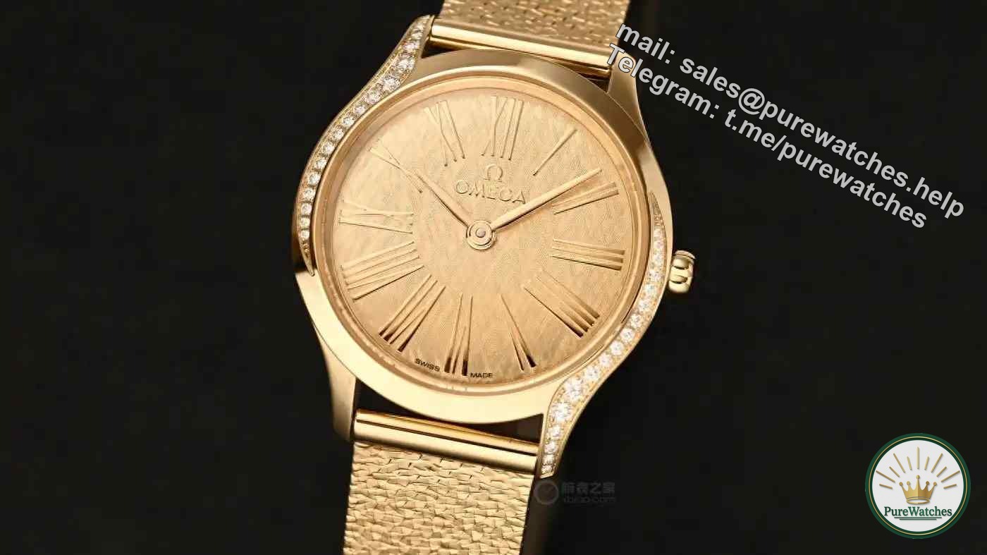 Omega moonlight gold women’s watch makes stunning debut! 214,000 elegant works of art, wearing as gentle and high-end as moonlight