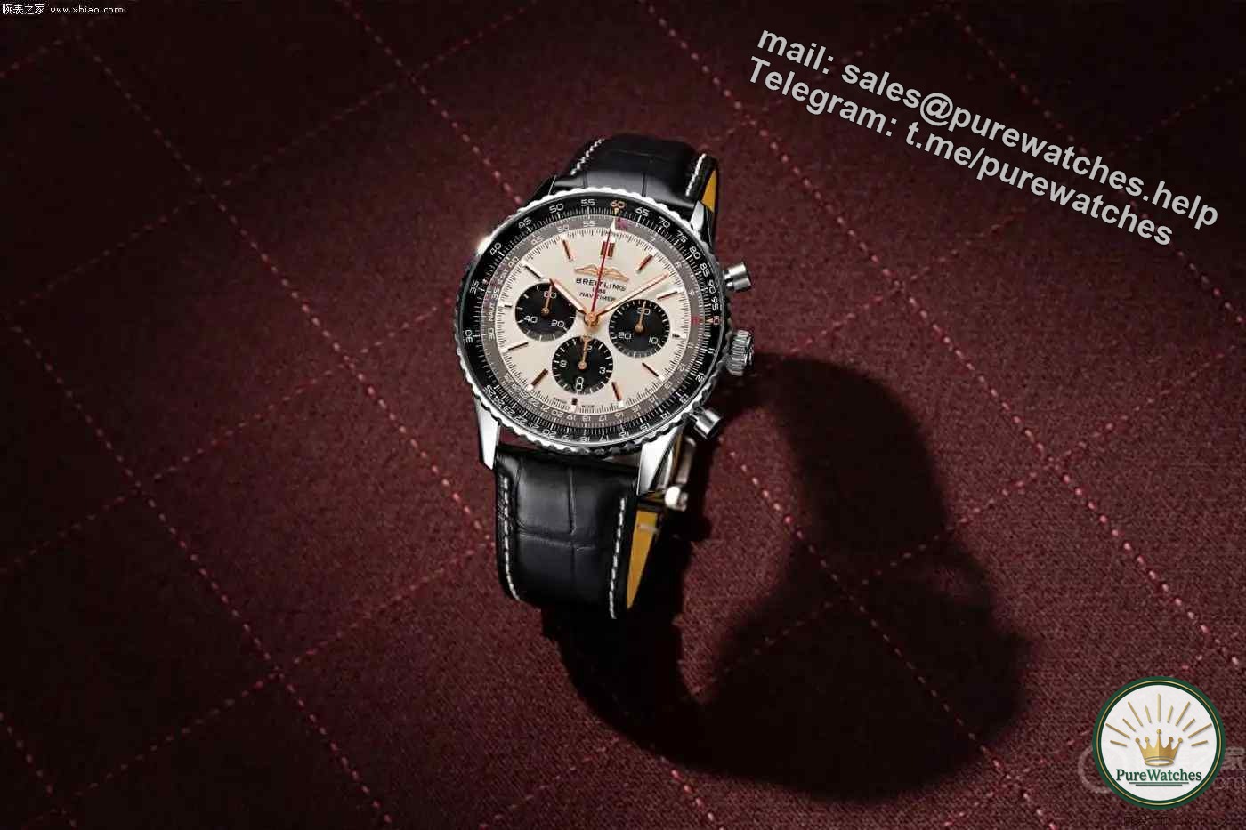 Breitling×Swiss Airlines limited edition shocking debut! A350 passenger aircraft color dial + captain’s autograph