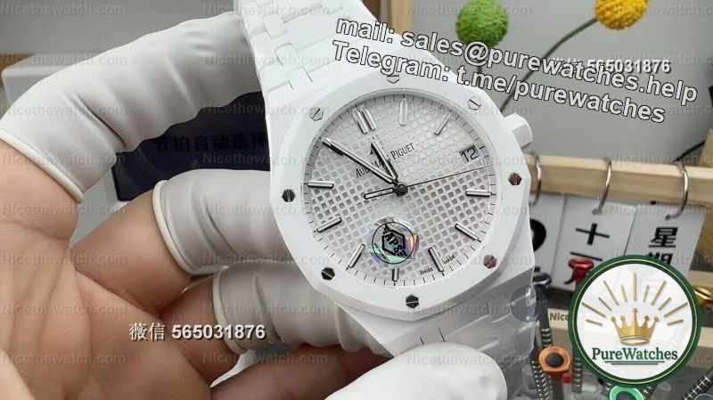 Can all ceramics be highly restored? APS factory Audemars Piguet 15500 white ceramic measured: light as a feather, hard as a rock!