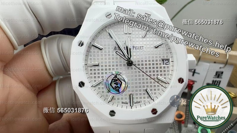 Can all ceramics be highly restored? APS factory Audemars Piguet 15500 white ceramic measured: light as a feather, hard as a rock!