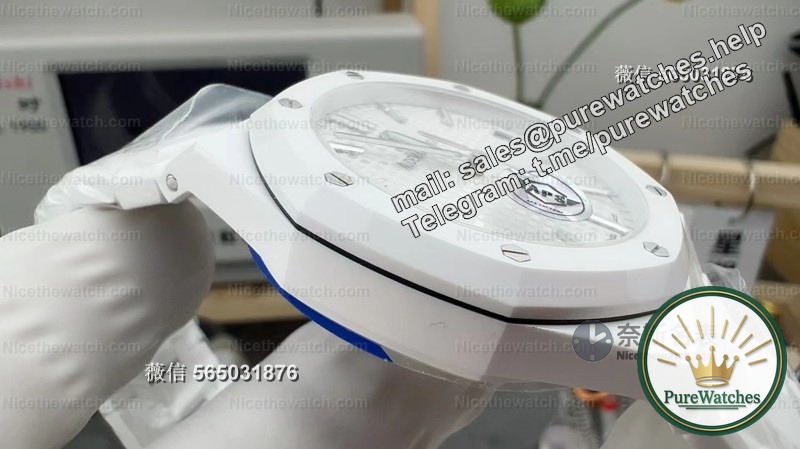Can all ceramics be highly restored? APS factory Audemars Piguet 15500 white ceramic measured: light as a feather, hard as a rock!