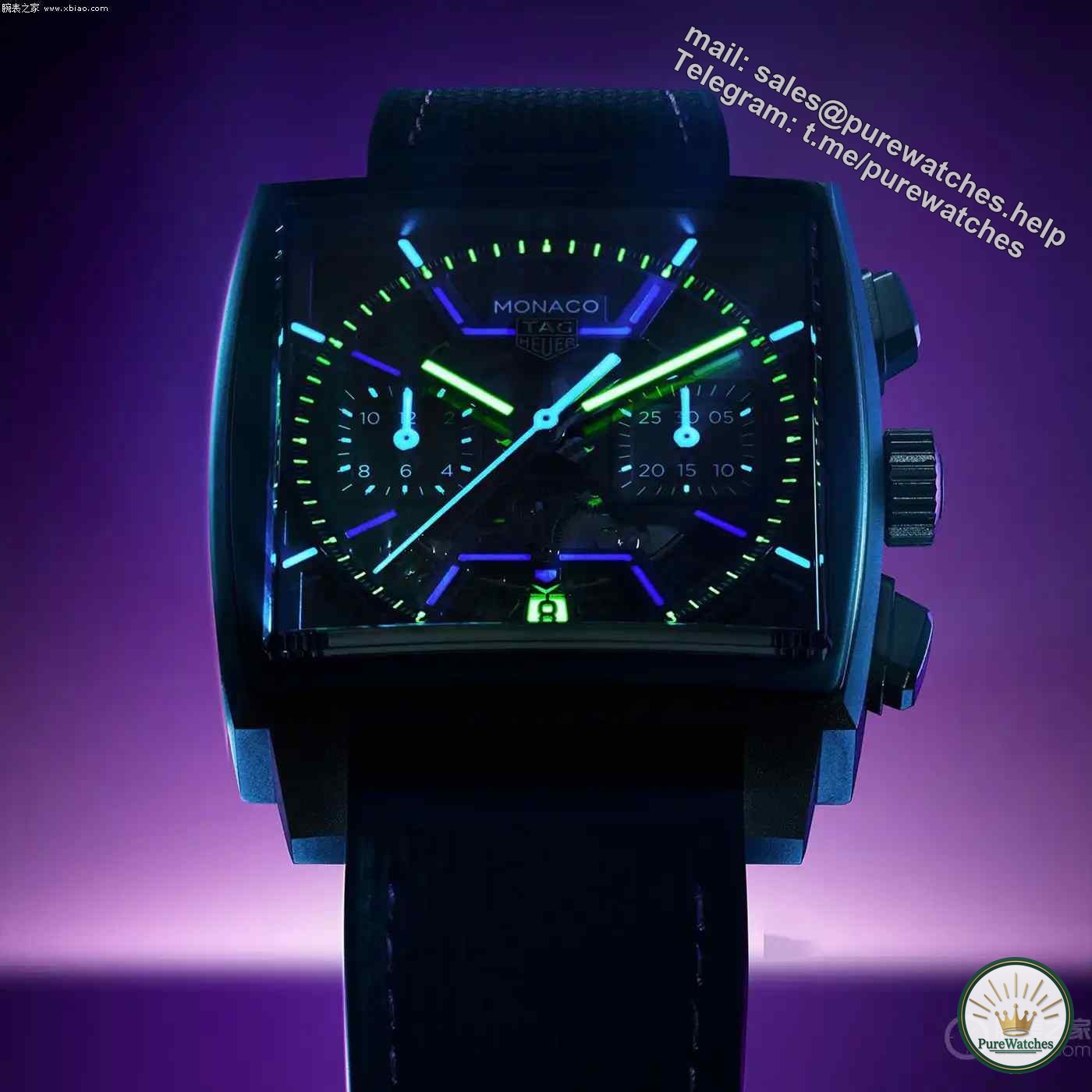 Night race light! TAG Heuer Monaco Limited Edition is here, the gradient purple and blue dial is breathtakingly beautiful, only 600 pieces!