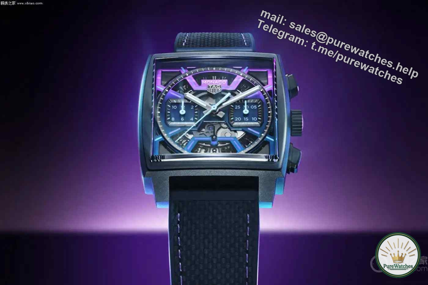 Night race light! TAG Heuer Monaco Limited Edition is here, the gradient purple and blue dial is breathtakingly beautiful, only 600 pieces!