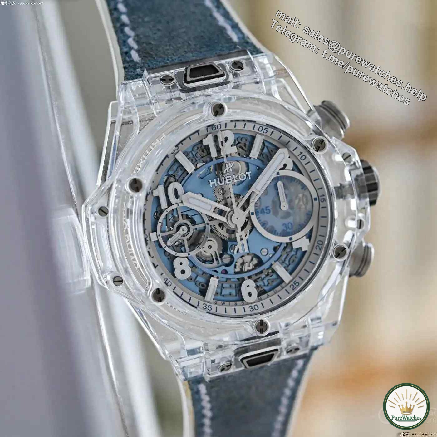 The beauty of ice crystals! Hublot Big Bang winter limited edition double watch debuts, sapphire transparent titanium ceramic dazzles white