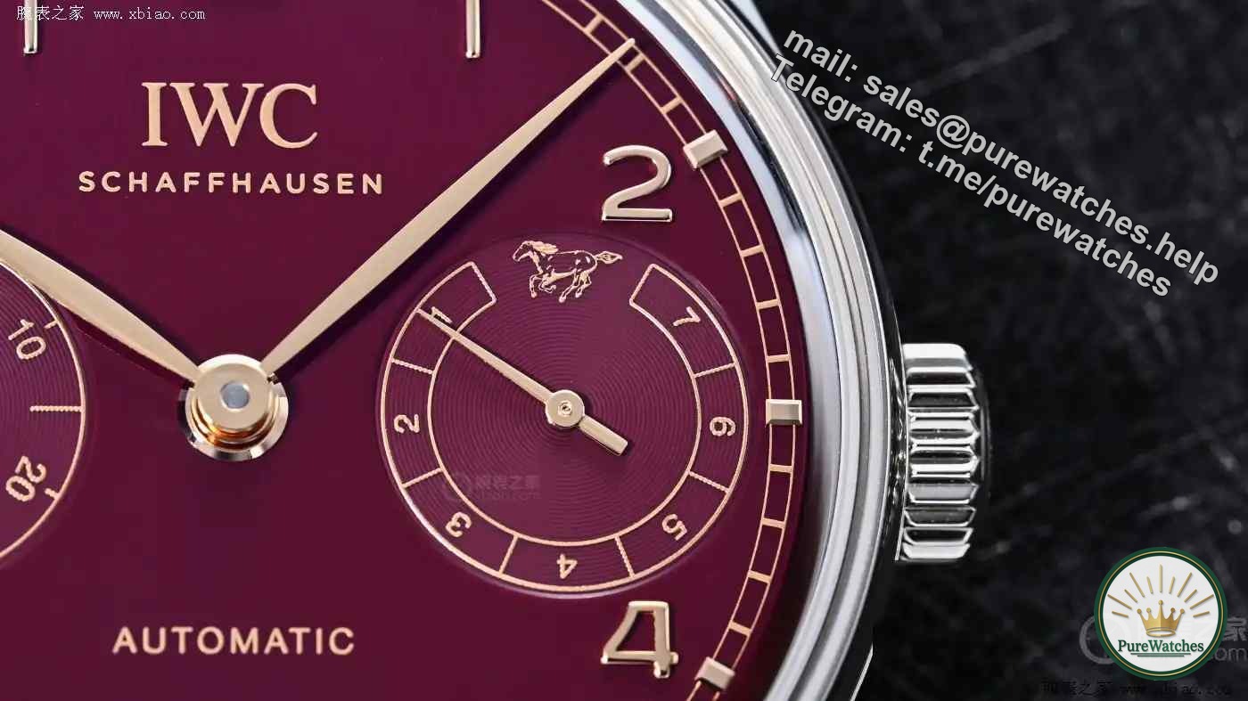 The IWC Year of the Horse zodiac watch is shockingly launched! Portuguese seven burgundy red plate + gold-plated horse oscillating weight, limited to 500 pieces, collect now