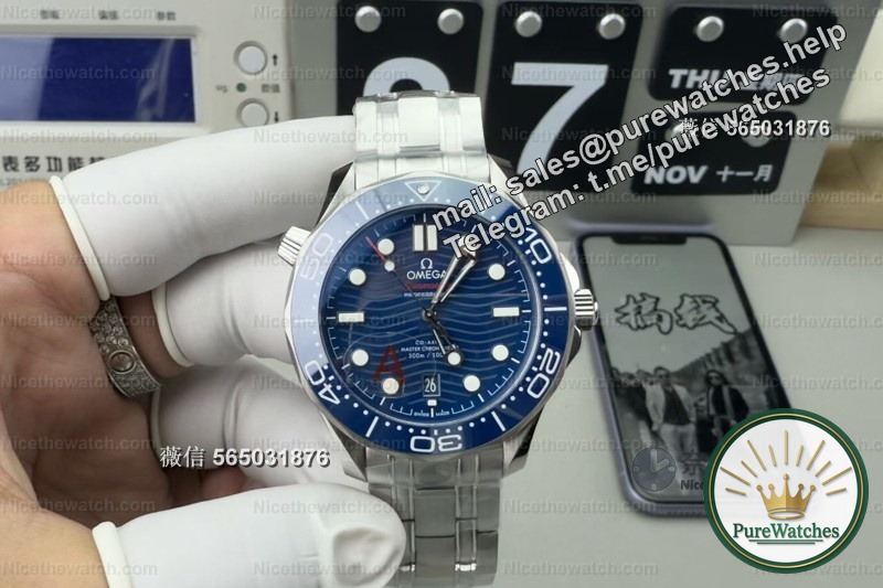 VS factory Omega Seamaster 300m V4 blue plate in-depth review: full of details, a true “original-level” replica