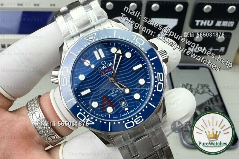 VS factory Omega Seamaster 300m V4 blue plate in-depth review: full of details, a true “original-level” replica