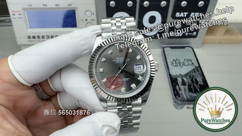 VS factory Rolex Gray Diamond Logic V2 actual test: 904L stainless steel + 3235 movement, the details are comparable to the original?