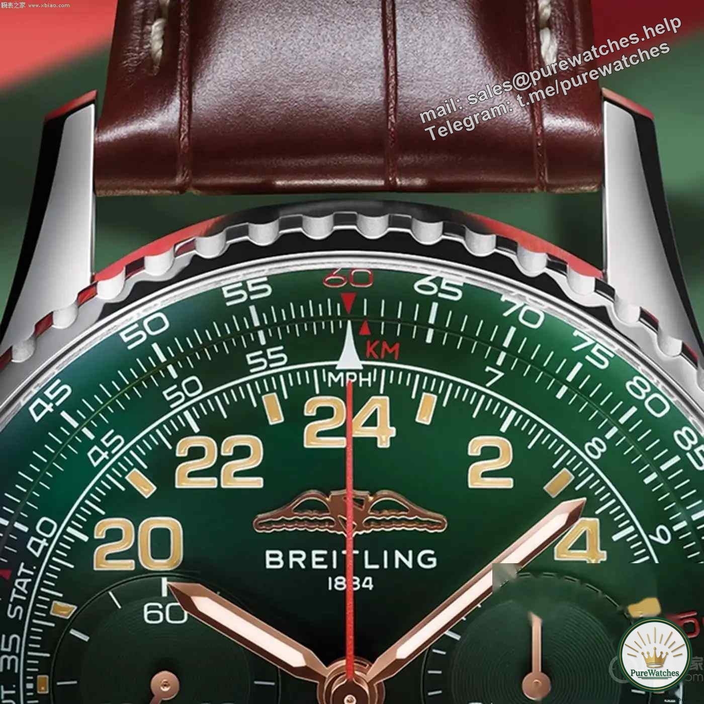 Only 50 pieces! Breitling Astronaut Limited Edition Green Dial Chronograph, the perfect blend of retro and modern