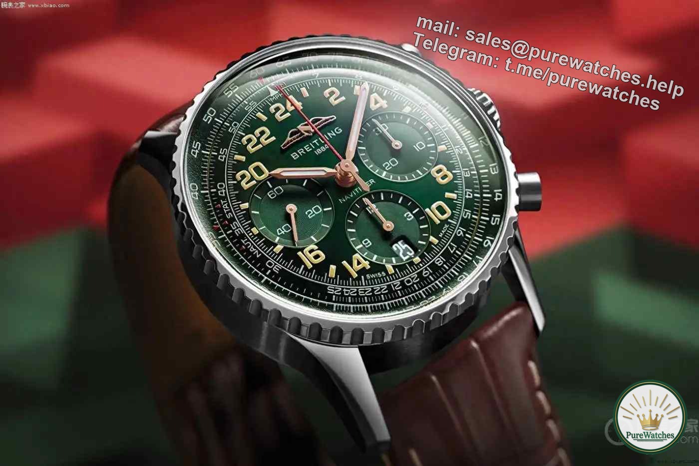 Only 50 pieces! Breitling Astronaut Limited Edition Green Dial Chronograph, the perfect blend of retro and modern