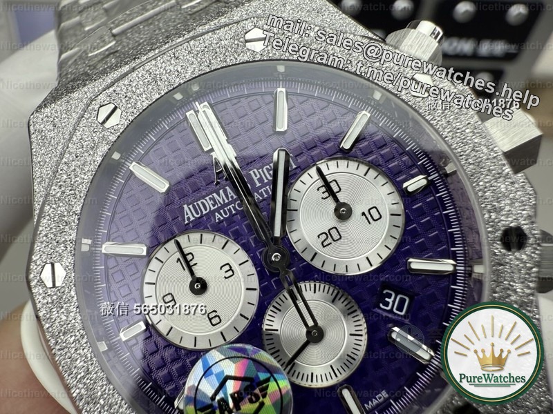 APS Factory Audemars Piguet 26331 purple frost gold actual test: integrated movement + real frost gold craftsmanship, it looks like the original when worn!