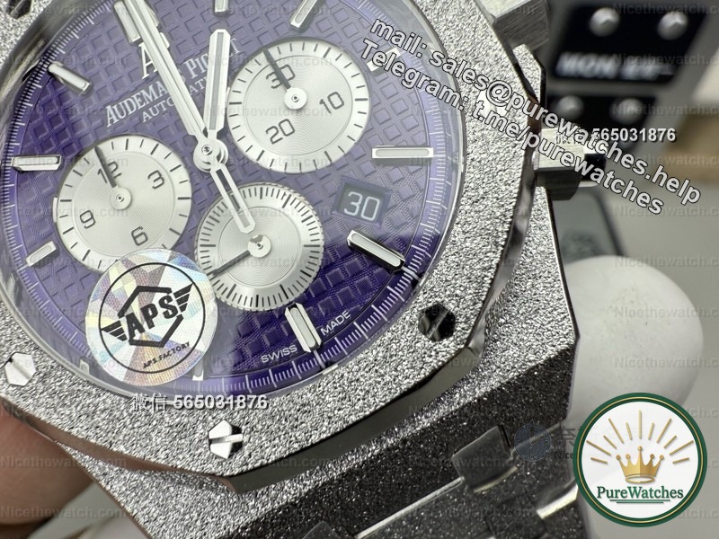 APS Factory Audemars Piguet 26331 purple frost gold actual test: integrated movement + real frost gold craftsmanship, it looks like the original when worn!