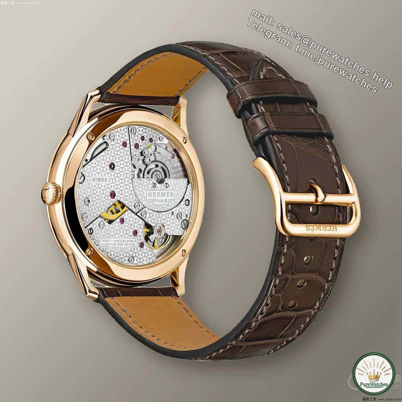 Hermès ultra-thin perpetual calendar watch is here! Rose gold brown dial + dual time zone moon phase, luxurious craftsmanship subverts imagination