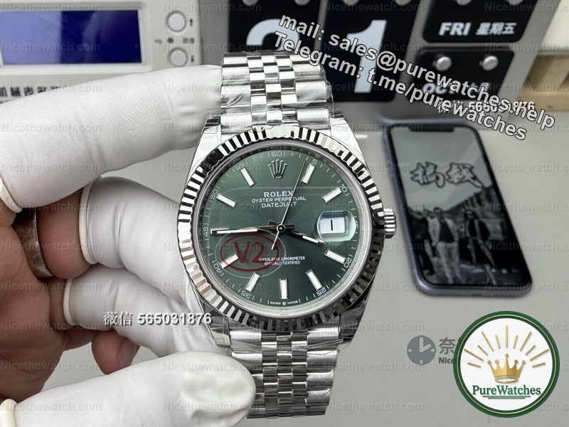 Dandong 3235 movement + V2 upgrade! How “top” are the details of the VS factory mint green log? Real shots revealed
