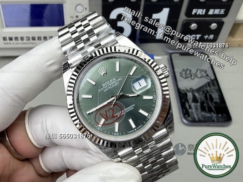Dandong 3235 movement + V2 upgrade! How “top” are the details of the VS factory mint green log? Real shots revealed