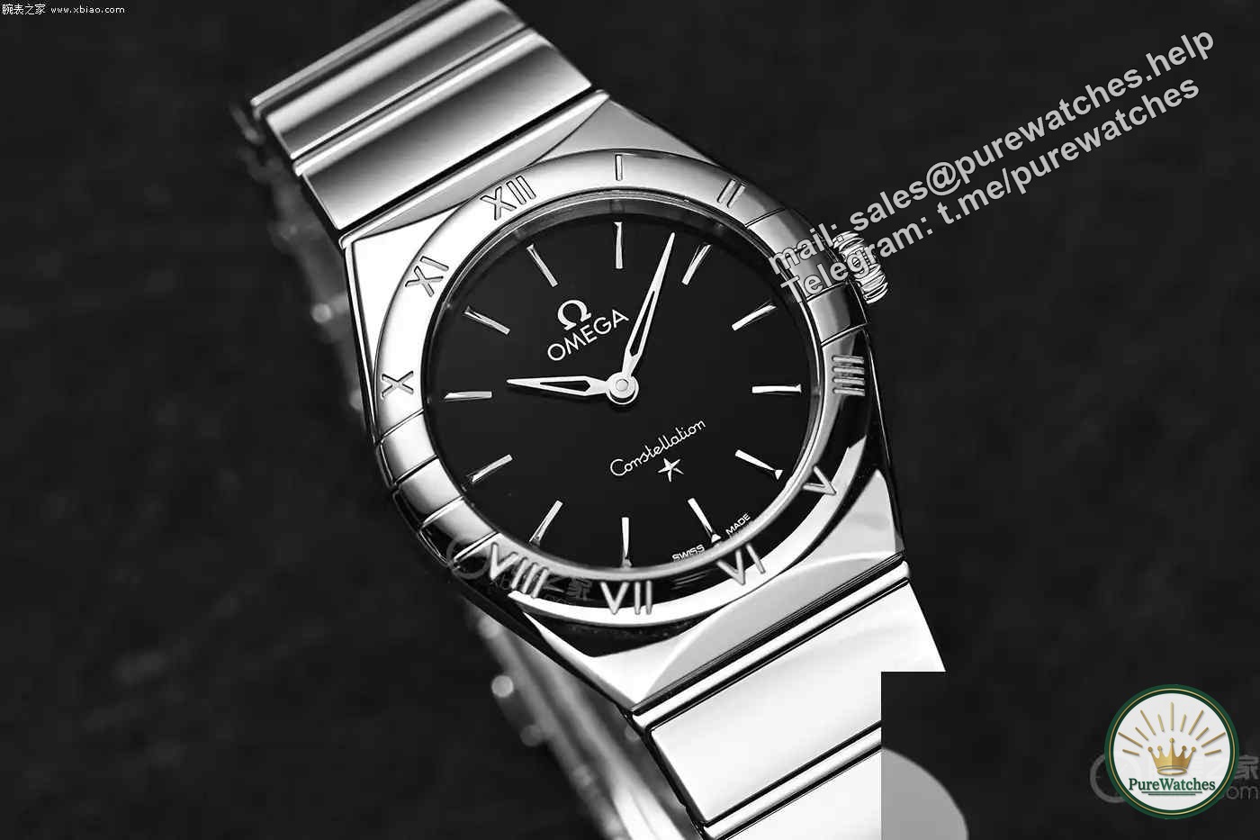 Omega Constellation Tricolor Palette New Work! The 28mm stainless steel claw is classic, and the diamond ring will dazzle you.