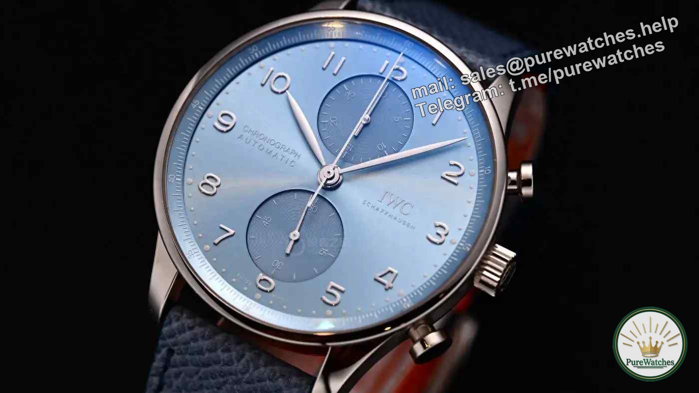 IWC Portuguese plan is shockingly new! Horizon blue plate and platinum case, a high-end wrist art