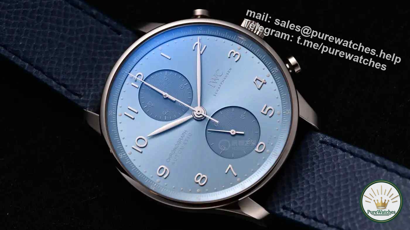 IWC Portuguese plan is shockingly new! Horizon blue plate and platinum case, a high-end wrist art