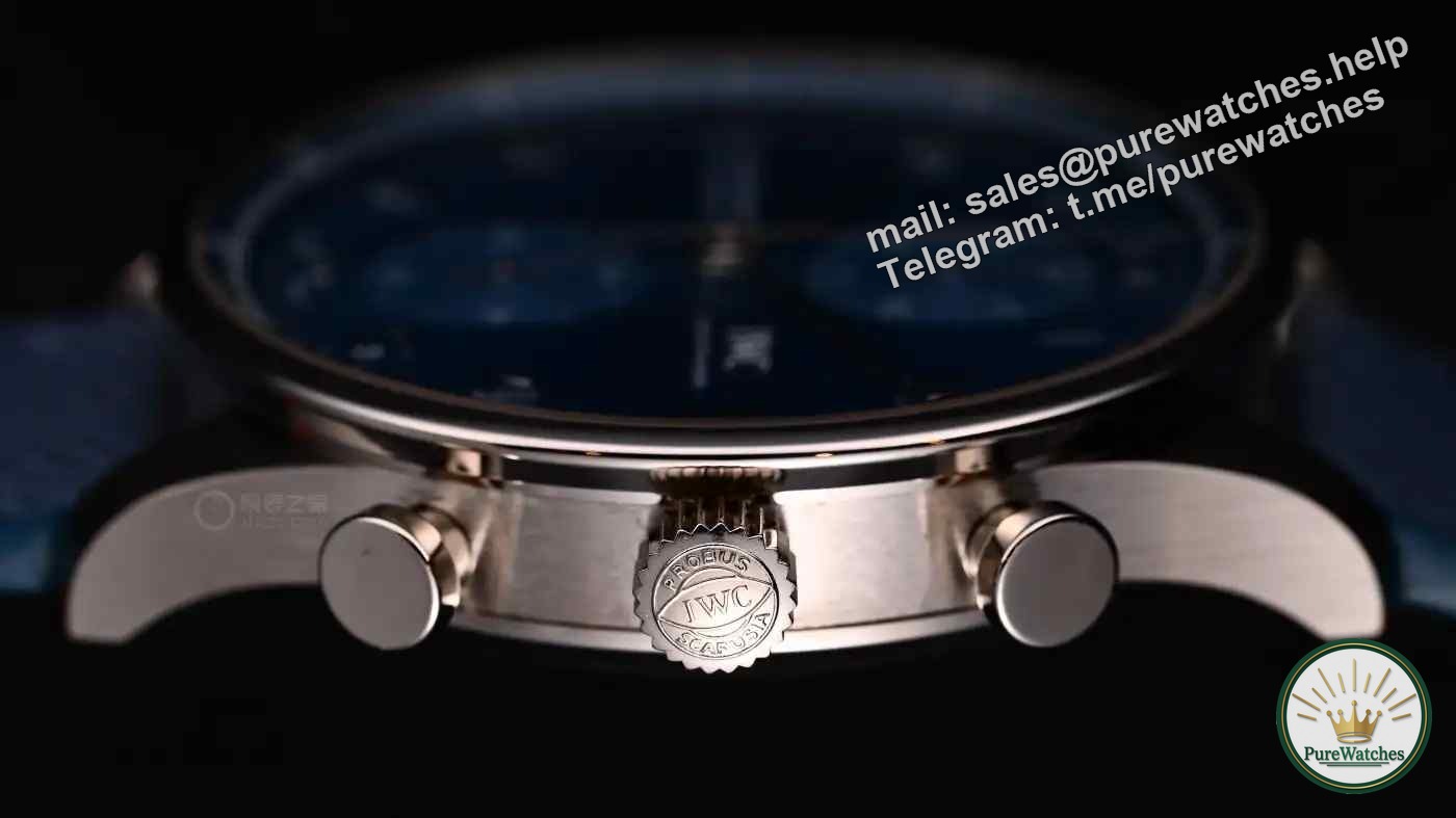 IWC Portuguese plan is shockingly new! Horizon blue plate and platinum case, a high-end wrist art