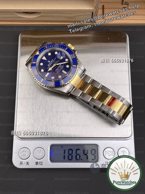 Actual test of VS Golden Blue Water Ghost V2 weighted version! 186 grams of accurate version, Dandong 3235 movement is as stable as genuine!