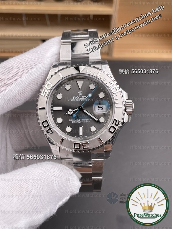 The second hand is just right blue! VS Gray Yacht Dandong 3235 Review: Full luminous, bezel-free, and calendar jumps instantly!