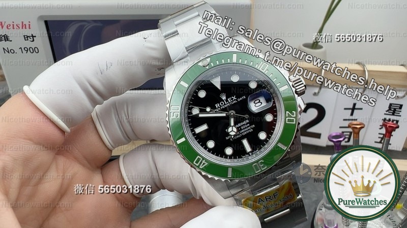 The first fourth generation Green Water Ghost! ARF factory fruit wood green ring + Dandong 3235 movement, the details are not inferior to VS?