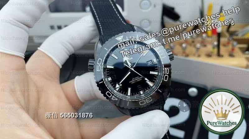 Say goodbye to electroplated black! VS Factory Omega Deep Sea Black uses real ceramic + sapphire mirror, and the 8906 movement has fully synchronized functions in both places.