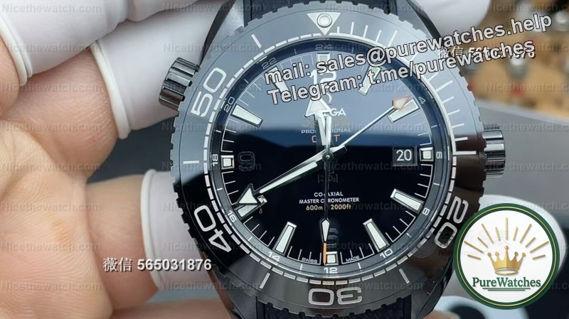 Say goodbye to electroplated black! VS Factory Omega Deep Sea Black uses real ceramic + sapphire mirror, and the 8906 movement has fully synchronized functions in both places.