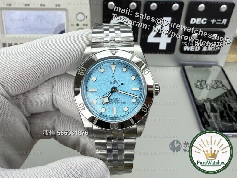 The small dial is back! ZF factory Tudor Biwan 54 model M79000, the lake blue sand table is breathtakingly beautiful!