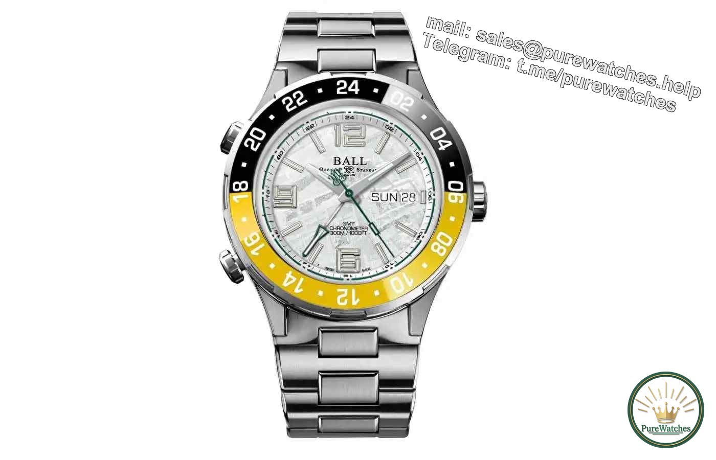 The brightest light in the darkness! Bohr yellow and black ceramic bezel GMT watch comes with 25 years of long-lasting luminous light, a hardcore debut