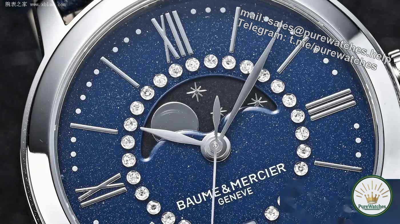 You can never go wrong with winter gift giving! Baume & Mercier “First Snow” watch, moon phase + diamond + sapphire crown, elegant to the core