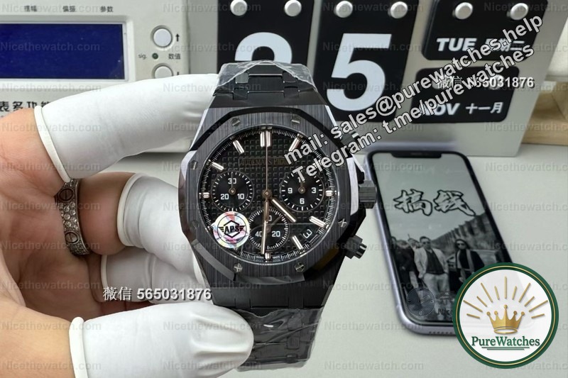 Full ceramic + card-free movement! Actual test of APS Audemars Piguet 26240 black ceramic replica, say goodbye to fake ones!