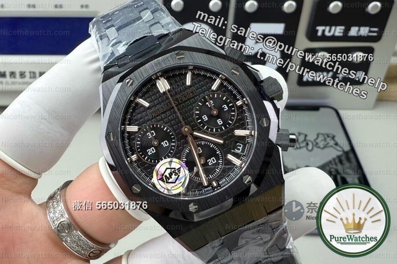 Full ceramic + card-free movement! Actual test of APS Audemars Piguet 26240 black ceramic replica, say goodbye to fake ones!