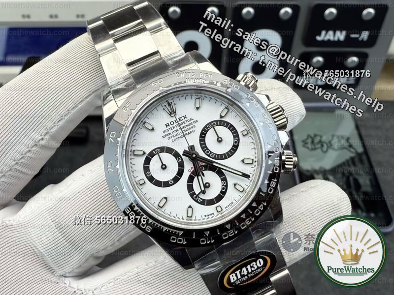 Reject “fake at a glance”! In-depth disassembly of BT Factory Panda Di: 904L steel case + sunken chronograph dial, Dandong 4130 movement zero reset accuracy reaches 98%