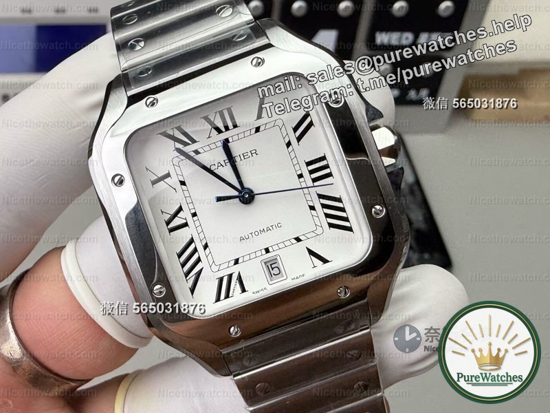 The first choice for couples! BV factory Santos 35/39.8mm dual size actual measurement, the details of the grilled blue hands + quick release strap are amazing