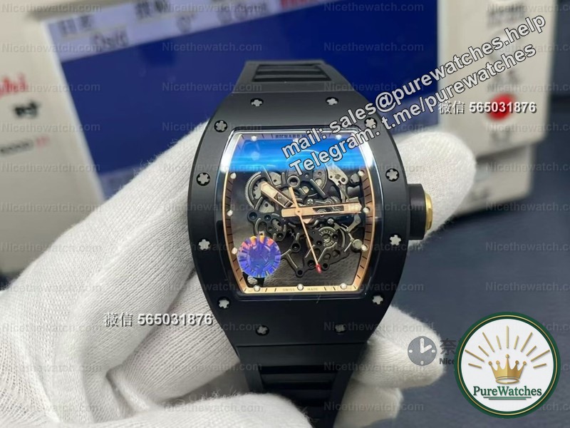 ZF factory Richard Mille RM-055 V3 in-depth review: black ceramic case + integrated movement, the first choice for hard-core sports watches?