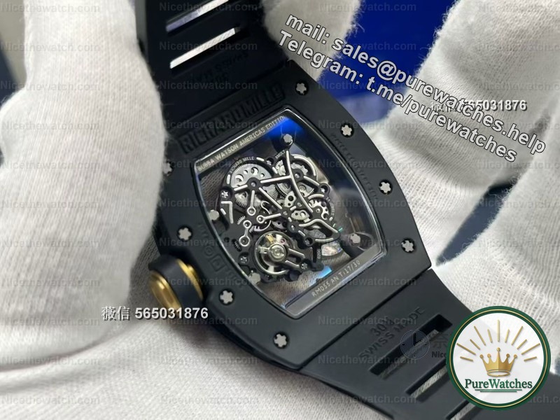 ZF factory Richard Mille RM-055 V3 in-depth review: black ceramic case + integrated movement, the first choice for hard-core sports watches?