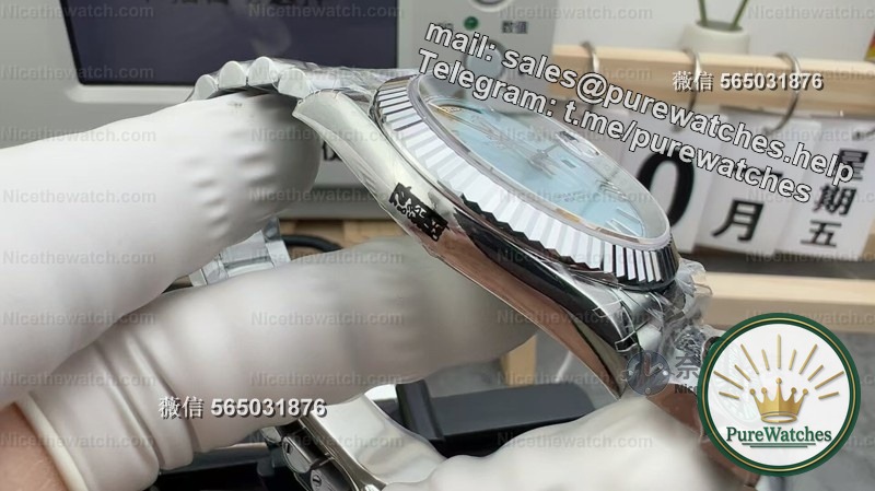 Actual test of RC Factory Ice Blue Log Weighted Edition: 210g real feel + 3255 integrated movement, this workmanship is really unparalleled!