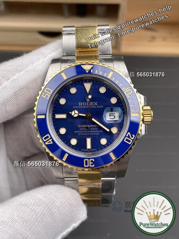 The ultimate evolution of the Golden Blue Water Ghost! VS factory V2 counterweight version measured 180 grams, Dandong 3235 movement + electroplating gold process is too good
