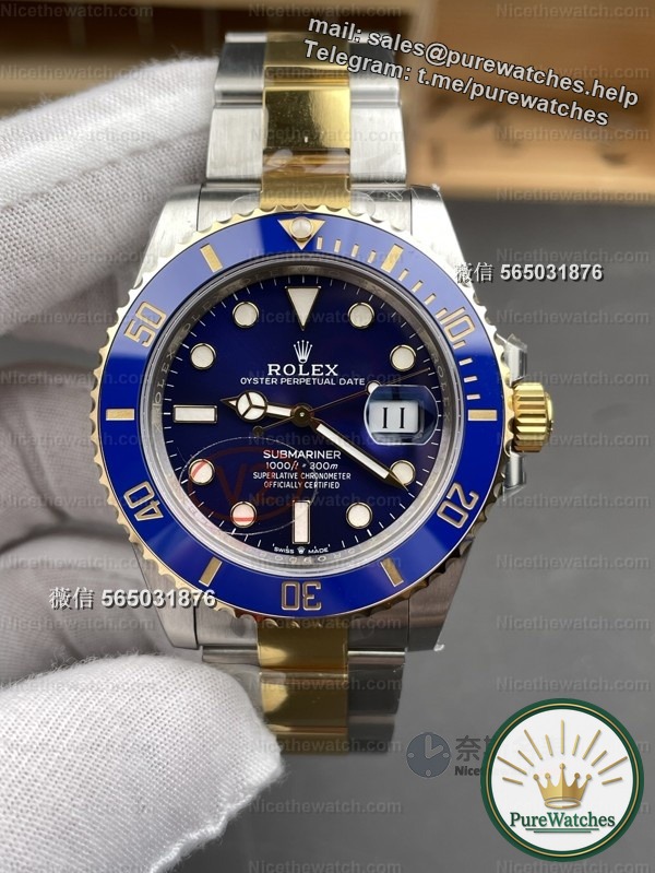 The ultimate evolution of the Golden Blue Water Ghost! VS factory V2 counterweight version measured 180 grams, Dandong 3235 movement + electroplating gold process is too good